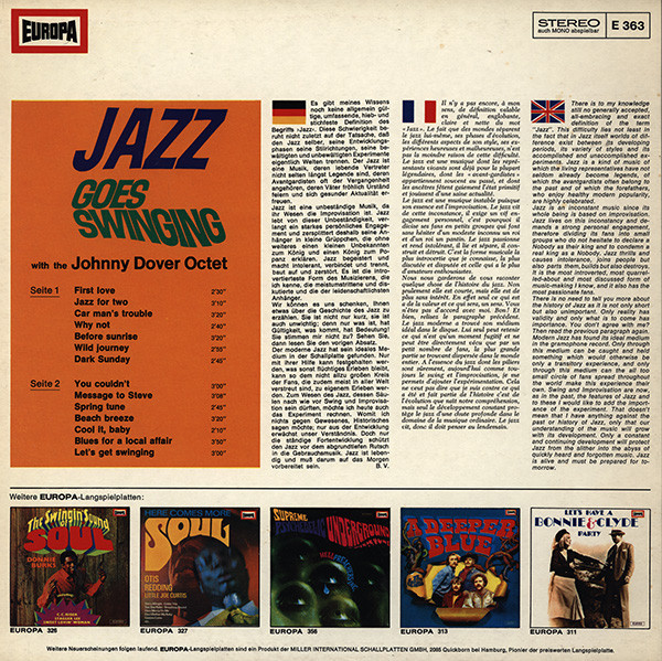 The St. Tropez Jazz Octett - Jazz Goes Swinging (LP, Album)