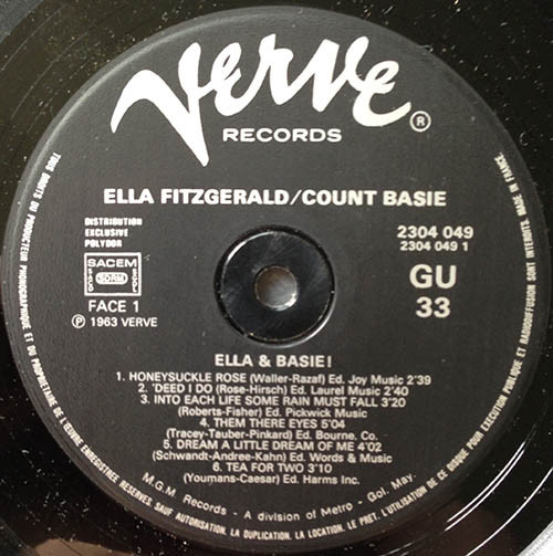 Ella* & Basie* - On The Sunny Side Of The Street (LP, Album, RE)