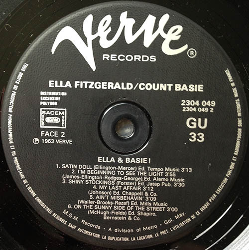 Ella* & Basie* - On The Sunny Side Of The Street (LP, Album, RE)