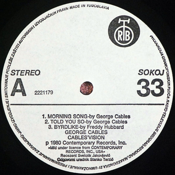 George Cables - Cables' Vision (LP, Album)