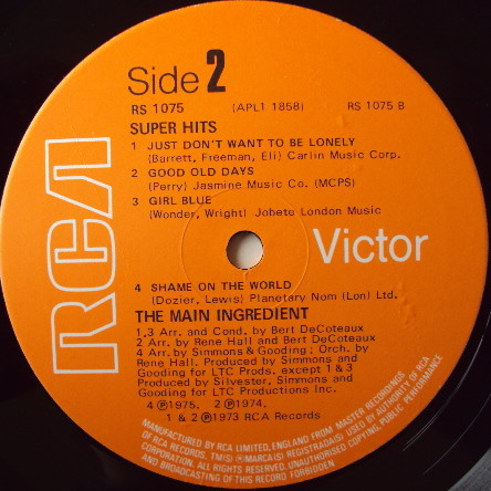 The Main Ingredient - Super Hits (LP, Comp)