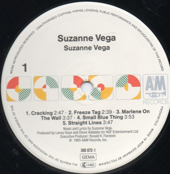 Suzanne Vega - Suzanne Vega (LP, Album, Whi)