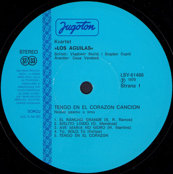 Los Aguilas - Tengo En El Corazon Cancion (LP, Album)