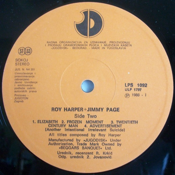 Roy Harper & Jimmy Page - Whatever Happened To Jugula? (LP, Album)