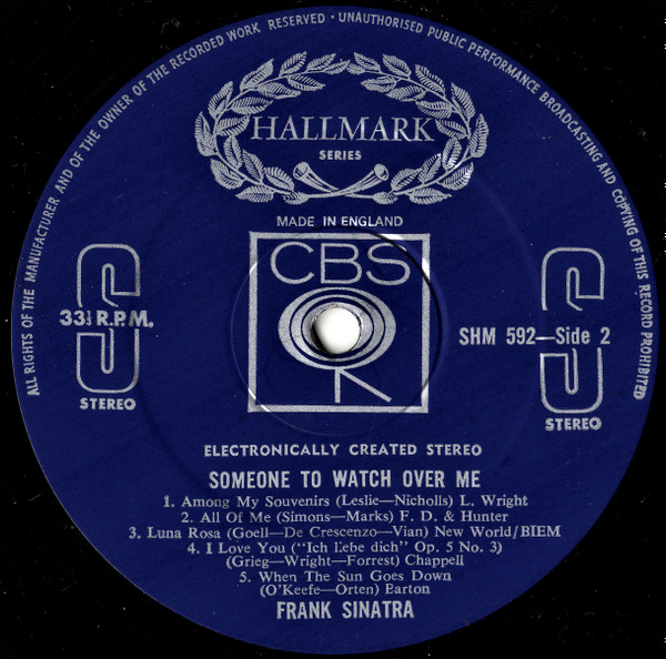 Frank Sinatra - Someone To Watch Over Me (LP, Comp)
