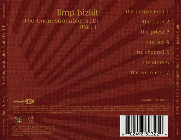 Limp Bizkit - The Unquestionable Truth (Part 1) (CD, Album, Enh)