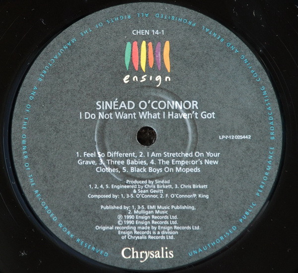 Sinéad O'Connor - I Do Not Want What I Haven't Got (LP, Album)