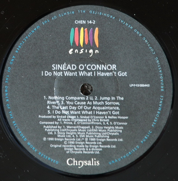 Sinéad O'Connor - I Do Not Want What I Haven't Got (LP, Album)