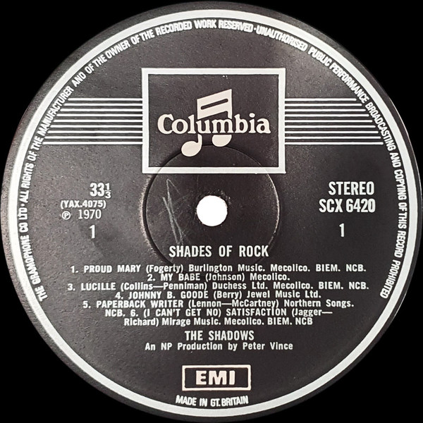 The Shadows - Shades Of Rock (LP, RE)