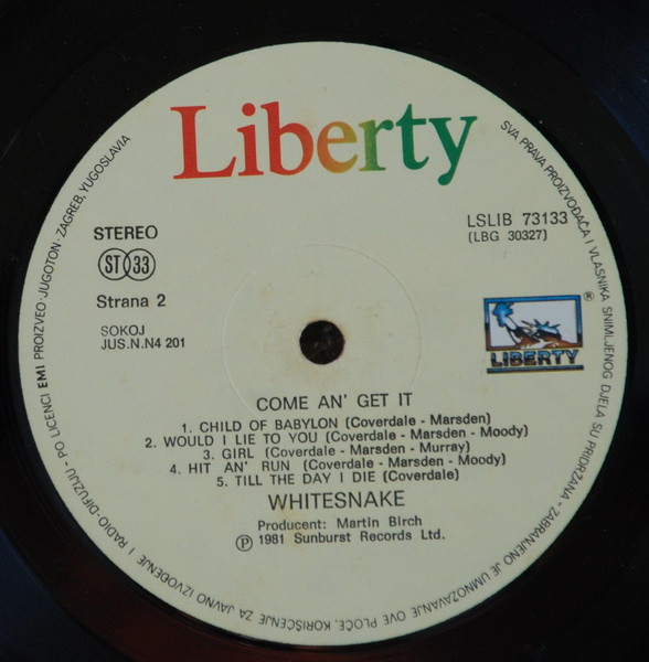 Whitesnake - Come An' Get It (LP, Album)