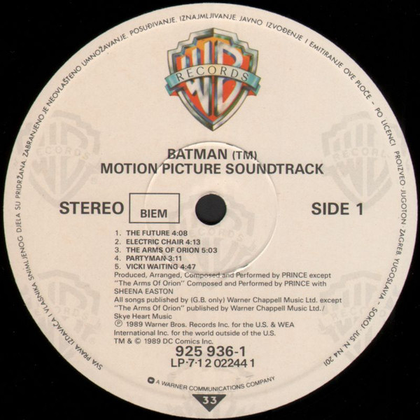 Prince - Batman™ (Motion Picture Soundtrack) (LP, Album)