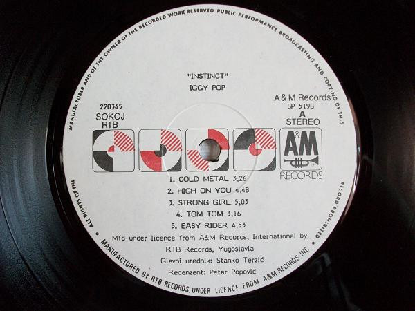 Iggy Pop - Instinct (LP, Album)