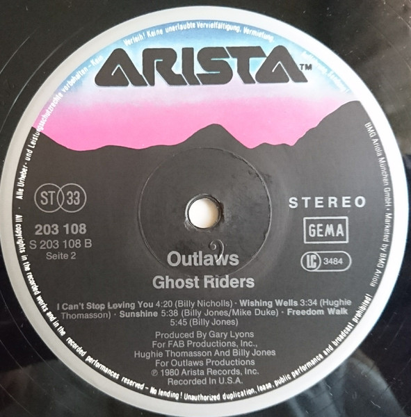 Outlaws - Ghost Riders (LP, Album)