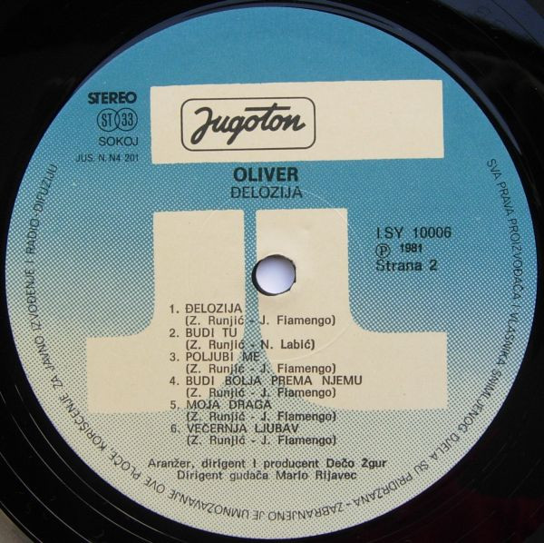 Oliver* - Đelozija (LP, Album, Gat)