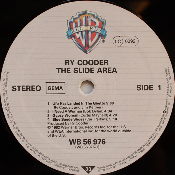 Ry Cooder - The Slide Area (LP, Album)