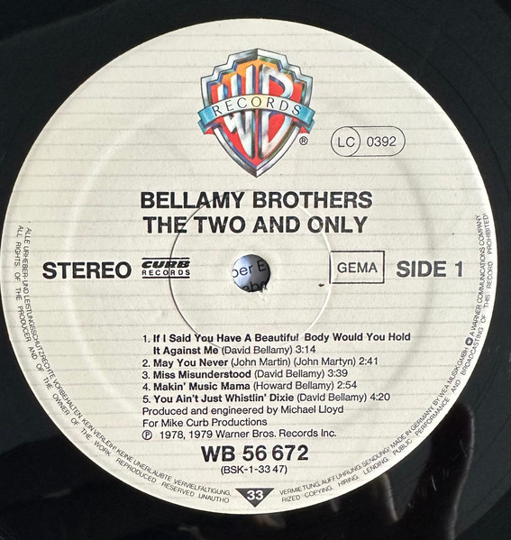 Bellamy Brothers - The Two And Only (LP, Album)