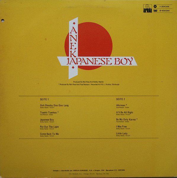 Aneka - Japanese Boy (LP, Album)
