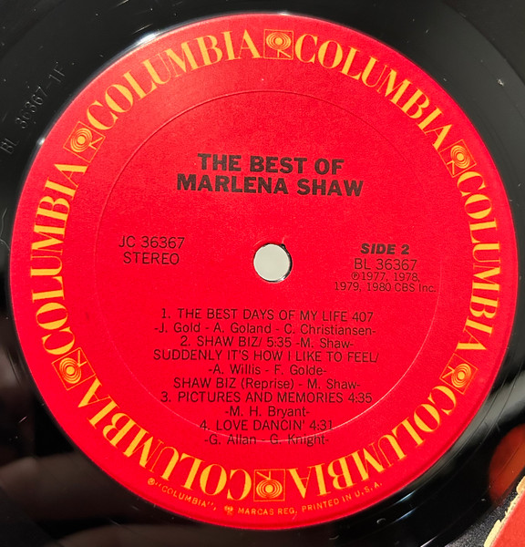 Marlena Shaw - The Best Of Marlena Shaw (LP, Comp)