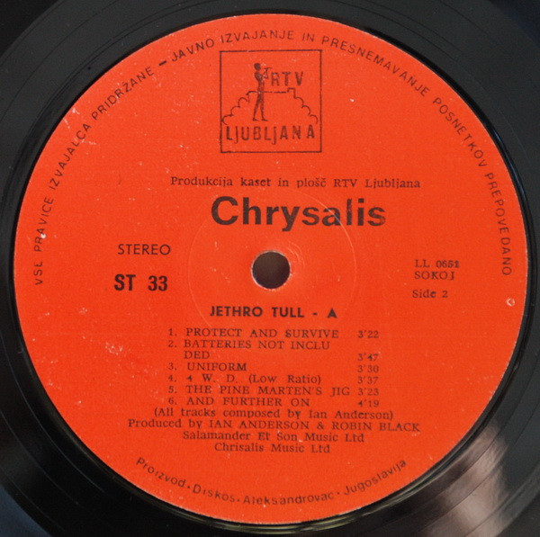 Jethro Tull - A (LP, Album, Red)