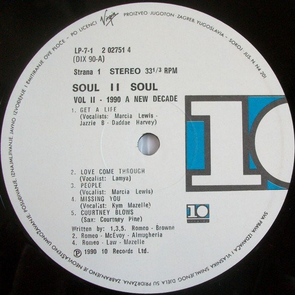 Soul II Soul - Vol. II - 1990  A New Decade (LP, Album)