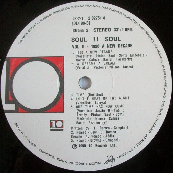 Soul II Soul - Vol. II - 1990  A New Decade (LP, Album)