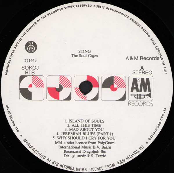 Sting - The Soul Cages (LP, Album)