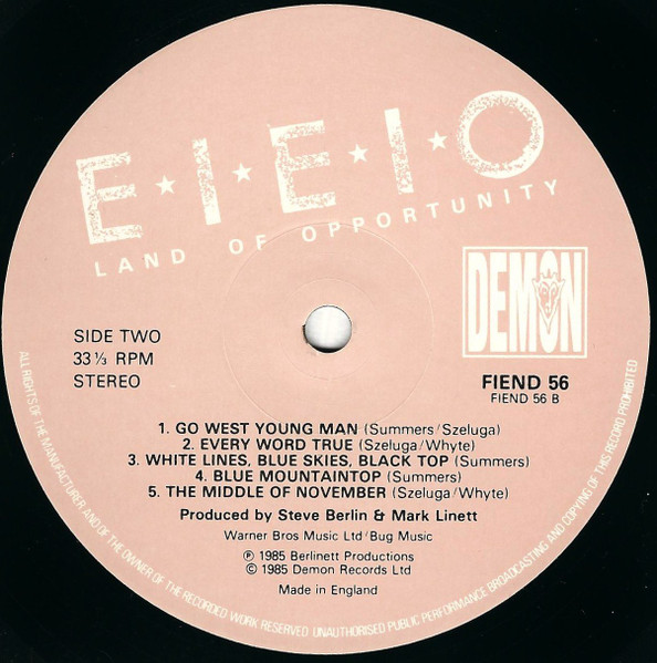 E-I-E-I-O - Land Of Opportunity (LP, Album)