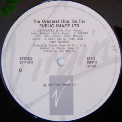 Public Image Ltd* - The Greatest Hits, So Far (2xLP, Comp)