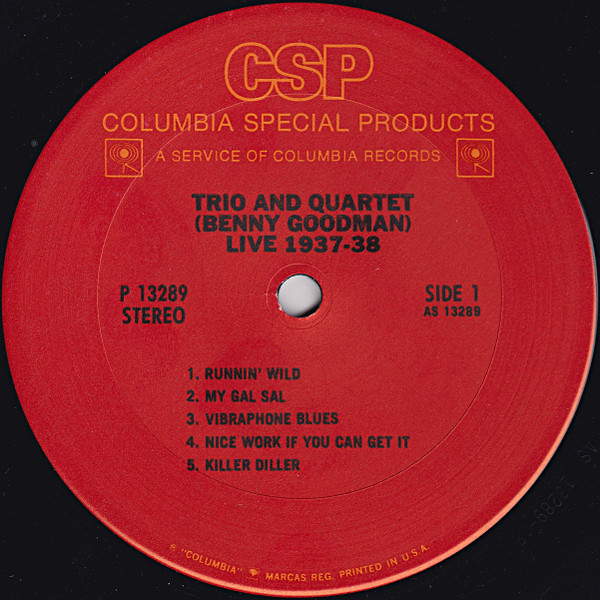 Benny Goodman Trio And Quartet* - Live 1937-38 (LP, Comp, RM)