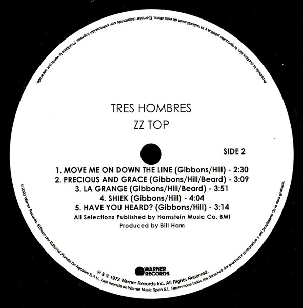 ZZ Top - Tres Hombres (LP, Album, RE, Gat)