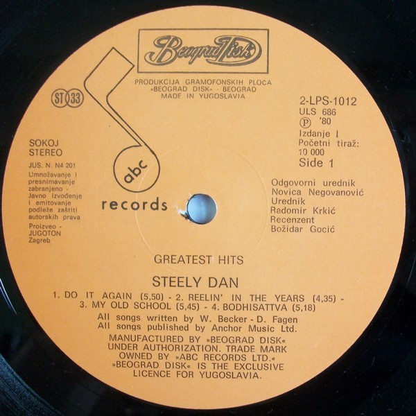 Steely Dan - Greatest Hits (1972-1978) (2xLP, Comp)