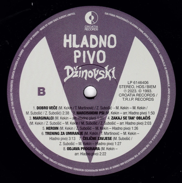 Hladno Pivo - Džinovski (LP, Album, RE, RM, 30t)