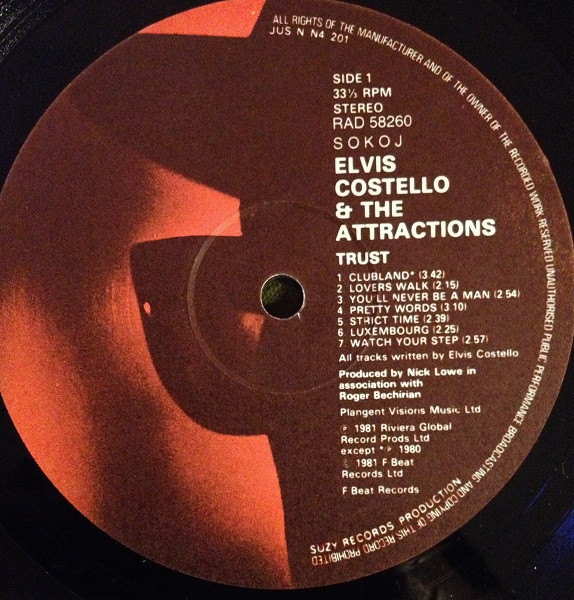 Elvis Costello And The Attractions* - Trust (LP, Album)
