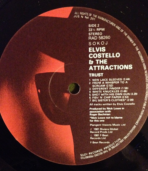 Elvis Costello And The Attractions* - Trust (LP, Album)