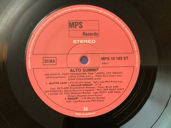 Lee Konitz / Pony Poindexter / Phil Woods / Leo Wright - Alto Summit (LP, Album)