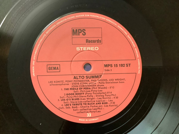 Lee Konitz / Pony Poindexter / Phil Woods / Leo Wright - Alto Summit (LP, Album)
