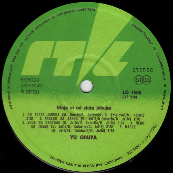 YU Grupa - Od Zlata Jabuka (LP, Album)