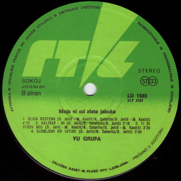 YU Grupa - Od Zlata Jabuka (LP, Album)