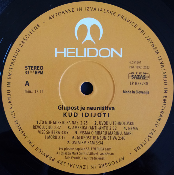 Kud Idijoti - Glupost Je NeuniÅ¡tiva (LP, Album, RE, RM)
