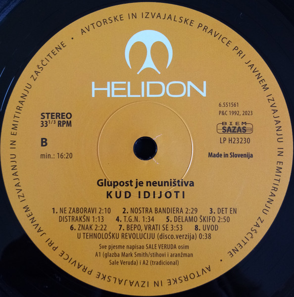 Kud Idijoti - Glupost Je NeuniÅ¡tiva (LP, Album, RE, RM)