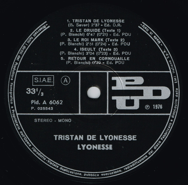 Lyonesse - Tristan De Lyonesse (LP, Album)