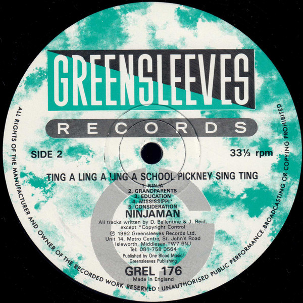 Ninjaman - Ting A Ling A Ling A School Pickney Sing Ting (LP, Album)