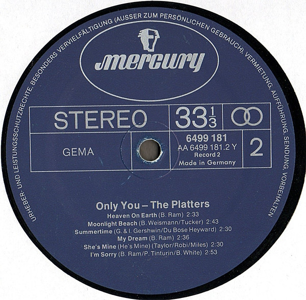 The Platters - Only You (2xLP, Comp, Gat)