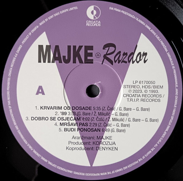 Majke - Razdor (LP, Album, RE, RM)