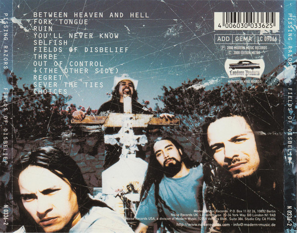 Pissing Razors - Fields Of Disbelief (CD, Album)