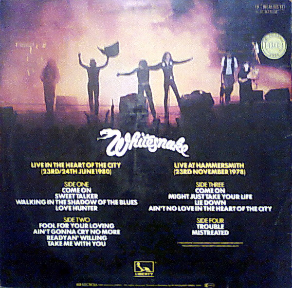 Whitesnake - Live... In The Heart Of The City (2xLP, Album)