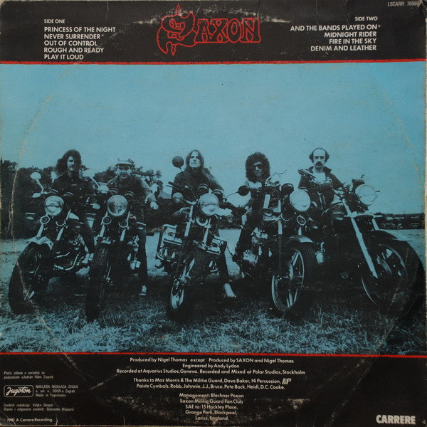 Saxon - Denim And Leather (LP, Album)