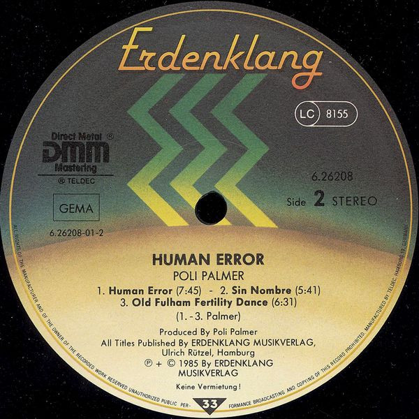 Poli Palmer - Human Error (LP, Album)