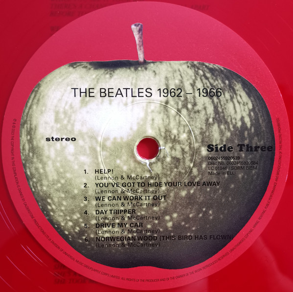 The Beatles - 1962-1966 (3xLP, Comp, Ltd, Mixed, RE, RM, Hal)