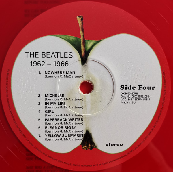The Beatles - 1962-1966 (3xLP, Comp, Ltd, Mixed, RE, RM, Hal)